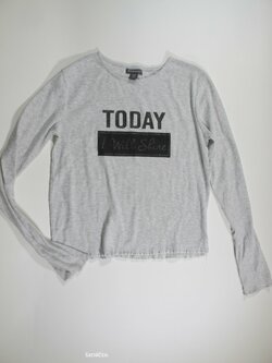 Triko dl.rukáv pro holky šedé secondhnad Triko dl.rukáv pro holky šedé secondhnad