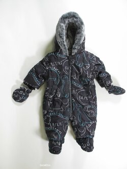 Zimní kombinéza modrá s obrázky pro kluky secondhand Zimní kombinéza modrá s obrázky pro kluky secondhand