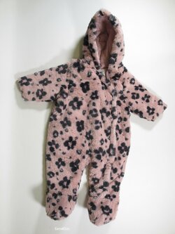 Zimní kombinéza chlupatá s kytkami pro holky secondhand Zimní kombinéza chlupatá s kytkami pro holky secondhand