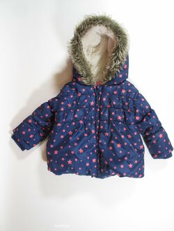 Zimní hvězdičková růžovo modrá bunda secondhand Zimní hvězdičková růžovo modrá bunda secondhand