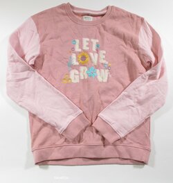 Růžová mikina s nápisem second hand Růžová mikina s nápisem second hand