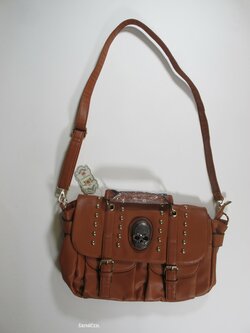 Hnědá kabelka s lebkou outlet Hnědá kabelka s lebkou outlet