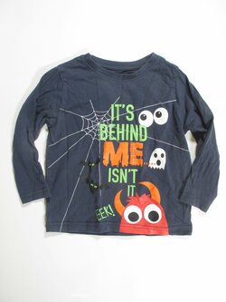Triko dl.rukáv pro kluky šedé na halloween secondhnad Triko dl.rukáv pro kluky šedé na halloween secondhnad