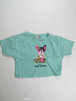 Triko zelenkavé crop pro holky secondhand Triko zelenkavé crop pro holky secondhand