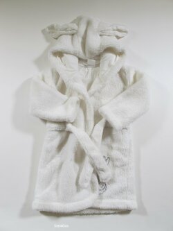 Bílý župan s králíčkem  second hand 