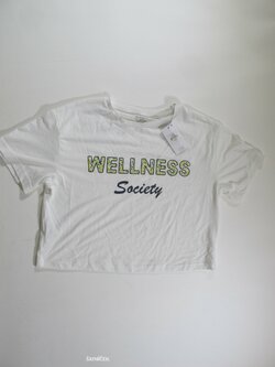 Triko pro holky bílé crop outlet 