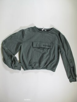Mikina pro holky zelená crop secondhand Mikina pro holky zelená crop secondhand