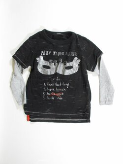 Triko dl.rukáv pro kluky černo šedé secondhand Triko dl.rukáv pro kluky černo šedé secondhand