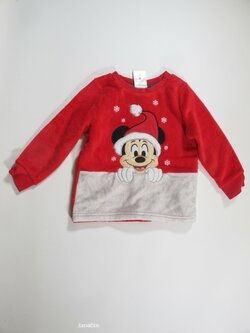 Fleesová mikina červeno šedá pro holky secondhand Fleesová mikina červeno šedá pro holky secondhand