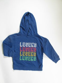 Modrá mikina s nápisem secondhand Modrá mikina s nápisem secondhand