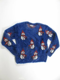 Vánoční chlupatý svetr pro holky secondhand