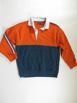 Mikina modro oranžovo bílá secondhand Mikina modro oranžovo bílá secondhand