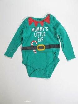 Body dl rukáv zelené vánoční secondhand Body dl rukáv zelené vánoční secondhand