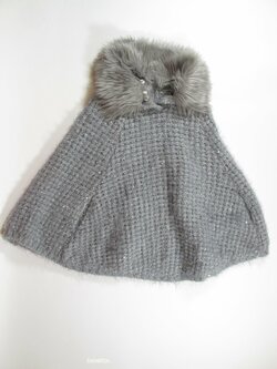 Svetýrkové pončo šedé pro holky secondhand