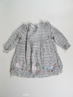 Šaty dl rukáv pro holky  s pruhem  secondhand