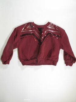 Vínová mikina pro holky crop secondhand Vínová mikina pro holky crop secondhand