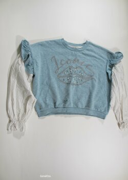 Mikina pro holky s látkovými rukávy secondhand Mikina pro holky s látkovými rukávy secondhand