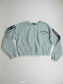 Zelenkavá mikina pro holky,crop secondhand Zelenkavá mikina pro holky,crop secondhand