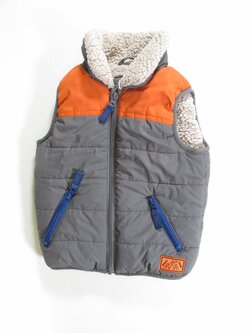 Vesta šedo oranžová pro kluky secondhand Vesta šedo oranžová pro kluky secondhand