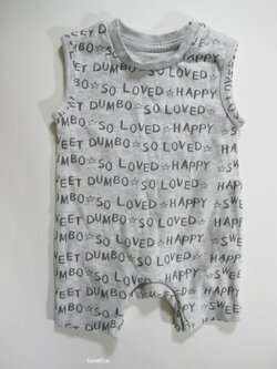 Letní overal s nápisy  secondhand