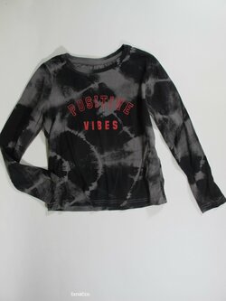 Triko dl.rukáv pro holky černo šedé  secondhand