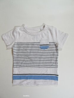 Triko modro bílé s pruhem pro kluky secondhand Triko modro bílé s pruhem pro kluky secondhand
