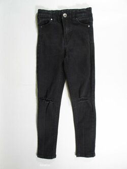 Džínové černé kalhoty pro holky secondhand Džínové černé kalhoty pro holky secondhand