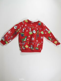 Mikina pro kluky červená vánoční secondhand Mikina pro kluky červená vánoční secondhand