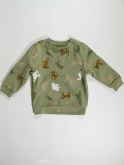 Mikina pro kluky zelená s obrázky secondhand Mikina pro kluky zelená s obrázky secondhand