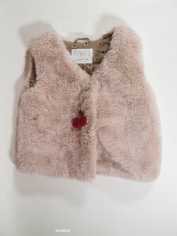 Vesta pro holky růžová chlupatá secondhand Vesta pro holky růžová chlupatá secondhand