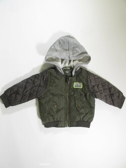 Přechodová bunda šedo zelená pro kluky secondhand Přechodová bunda šedo zelená pro kluky secondhand