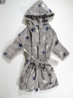 Hvězdičkový župan pro kluky šedý secondhand Hvězdičkový župan pro kluky šedý secondhand