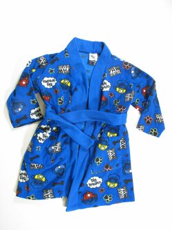 Modrý župan s obrázky pro kluky secondhand Modrý župan s obrázky pro kluky secondhand