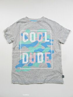 Šedé triko s potiskem secondhand Šedé triko s potiskem secondhand