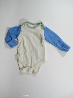 Body dl rukáv pro kluky modro smetanové secondhand Body dl rukáv pro kluky modro smetanové secondhand