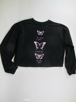 Černá mikina pro holky crop secondhand