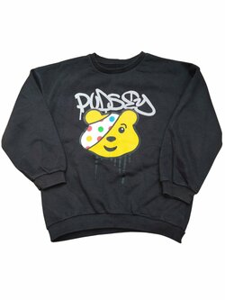 Mikina černá pro kluky s medvídkem secondhand Mikina černá pro kluky s medvídkem secondhand