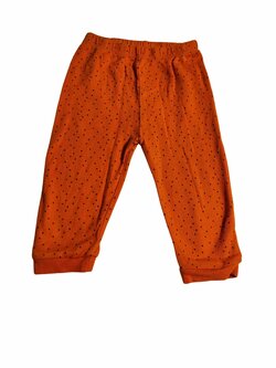 Kalhoty oranžové s puntíky secondhand Kalhoty oranžové s puntíky secondhand