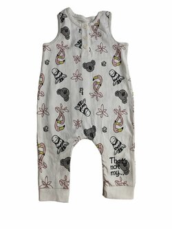 Overal bílý s obrázky pro holky secondhand Overal bílý s obrázky pro holky secondhand
