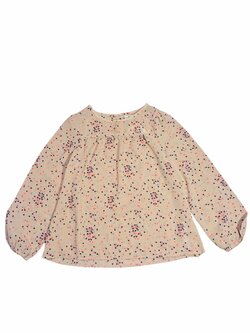 Halenka s dlouhým rukávem pro holky hnědá s puntíky outlet Halenka s dlouhým rukávem pro holky hnědá s puntíky outlet