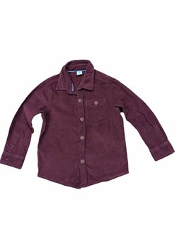 Vínová žebrovaná košile pro kluky secondhand