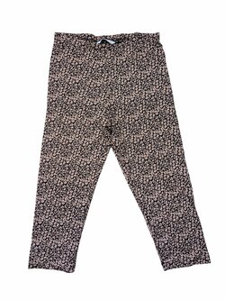 Černé kalhoty s hnědým vzorem pro holky secondhand