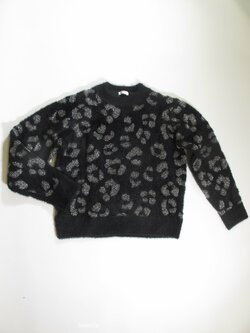 Svetr pro holky černo stříbrný secondhand Svetr pro holky černo stříbrný secondhand