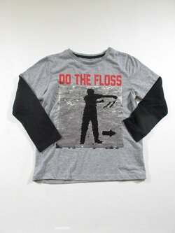 Triko dl.rukáv pro kluky šedo černé secondhnad Triko dl.rukáv pro kluky šedo černé secondhnad