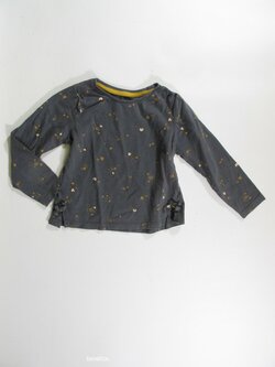 Triko dl.rukáv pro holky šedé se srdíčky secondhnad Triko dl.rukáv pro holky šedé se srdíčky secondhnad