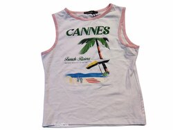 Bílý topík s nápisem pro dámy outlet boohoo