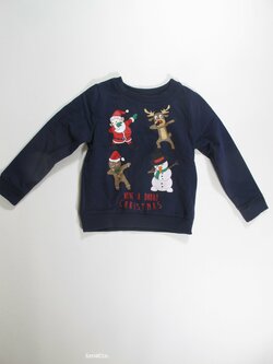 Mikina modrá vánoční pro kluky secondhand Mikina modrá vánoční pro kluky secondhand