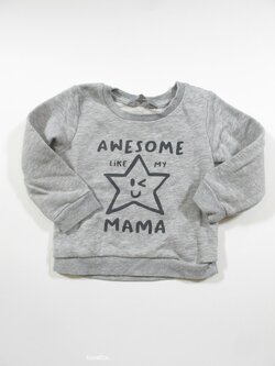 Mikina pro kluky šedá s nápisem secondhand Mikina pro kluky šedá s nápisem secondhand