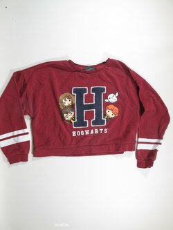 Mikina  pro holky vínová cropsecondhand