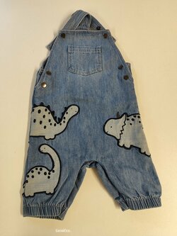 Overal pro kluky džínový s dinosaury secondhand Overal pro kluky džínový s dinosaury secondhand